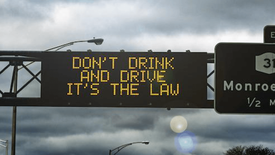 Don't drink and drive sign
